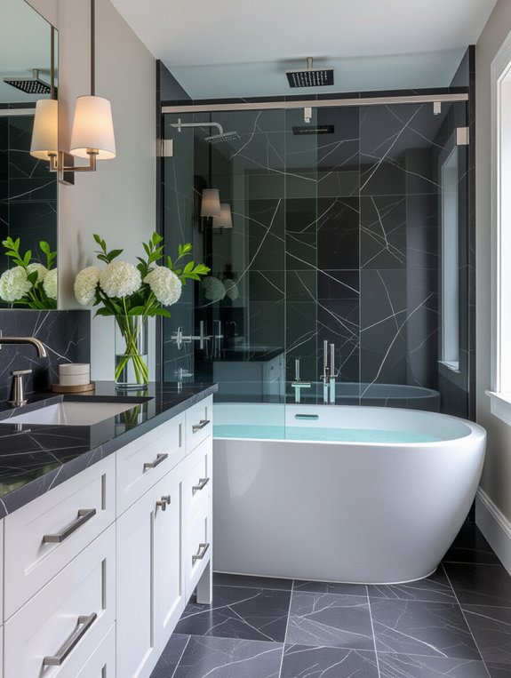 monochrome elegance in bathrooms