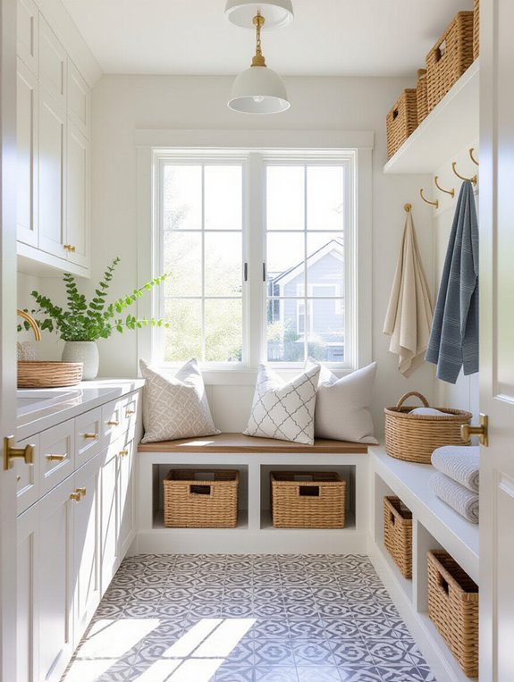 mudroom laundry space efficiency