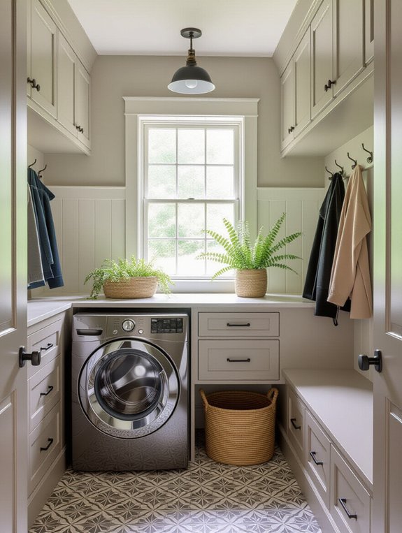 mudroom laundry space efficiency