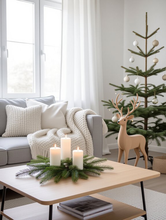 natural wood christmas decor