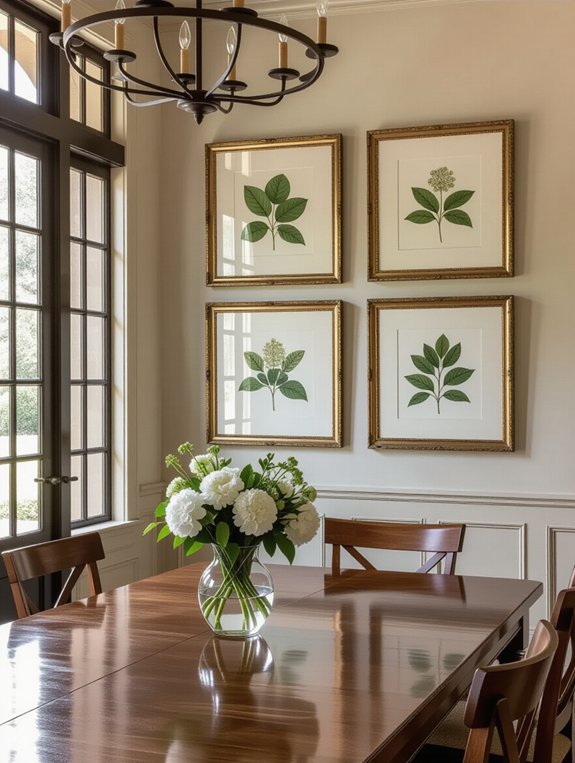 nature inspired dining decor
