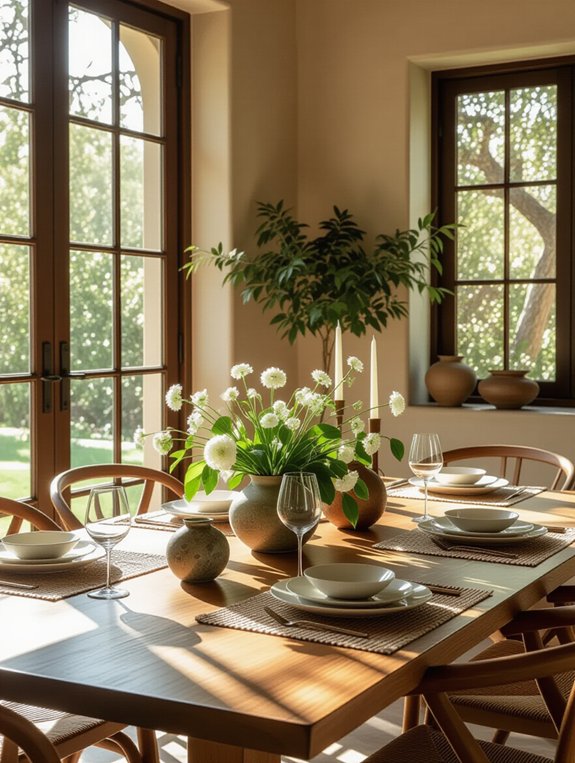 nature inspired dining room decor