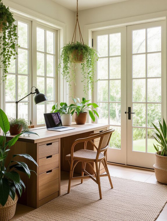 nature inspired home office decor