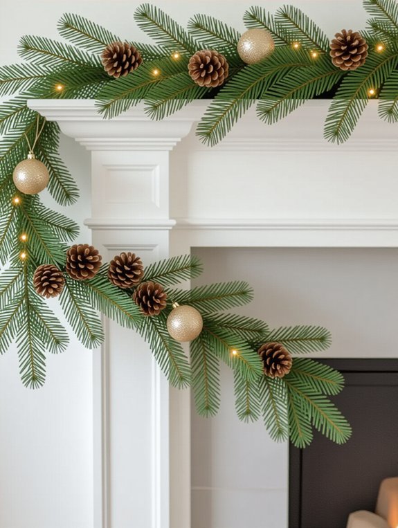 neutral toned festive garlands