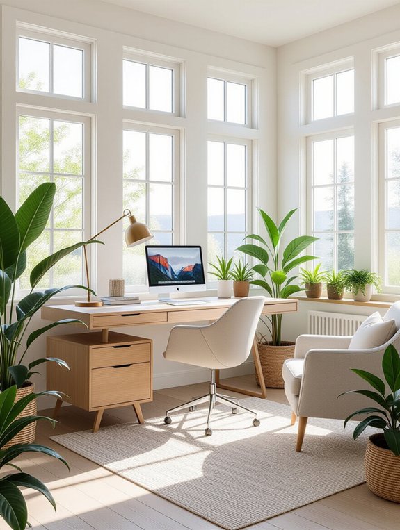 open airy productive workspace