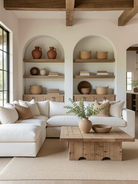 open shelving for decor
