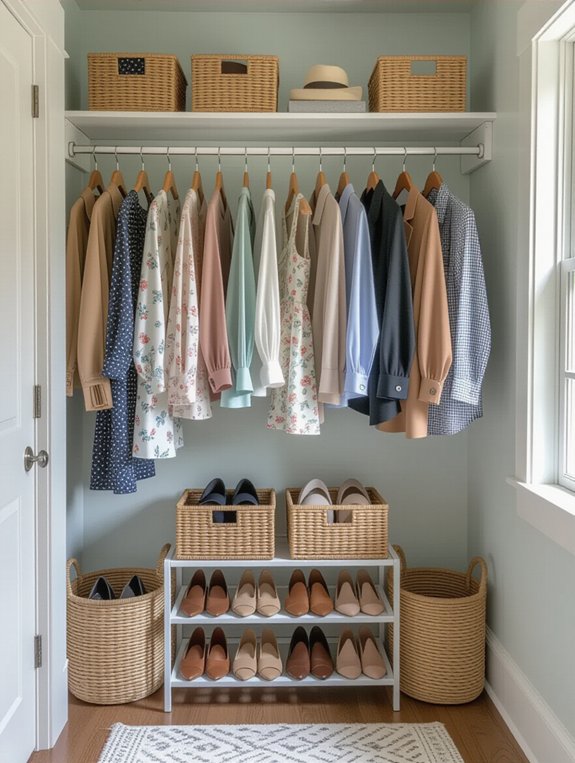 optimize closet with second rod