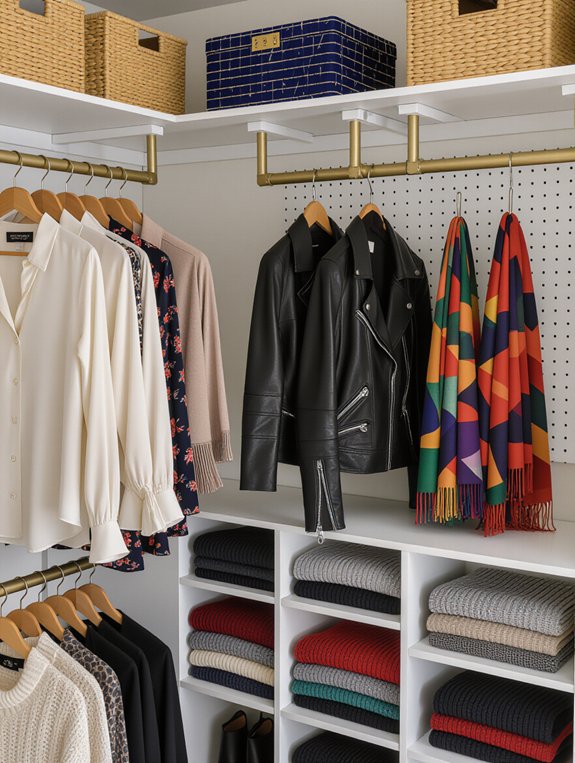 organize clothes by length