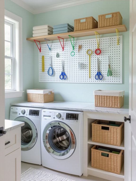 organize laundry tools efficiently