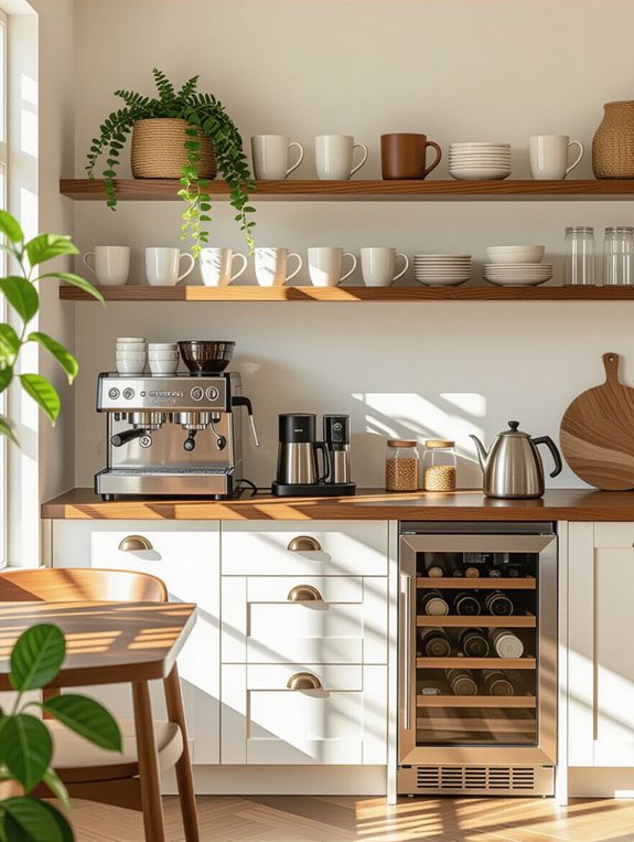 organized coffee bar essentials