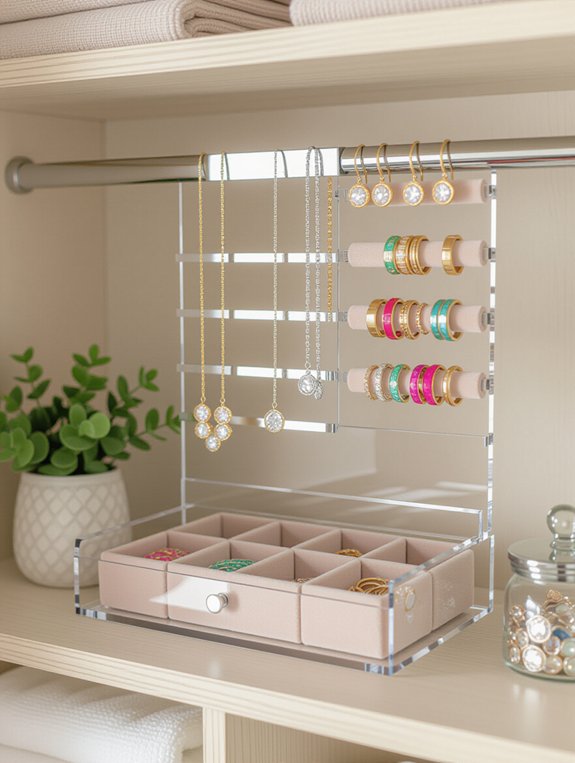 organized jewelry for accessibility