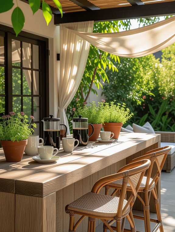 outdoor coffee bar essentials