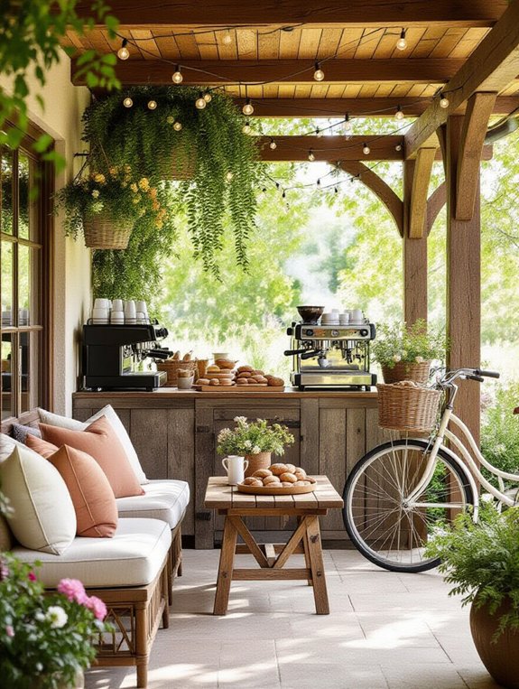 outdoor coffee bar retreat