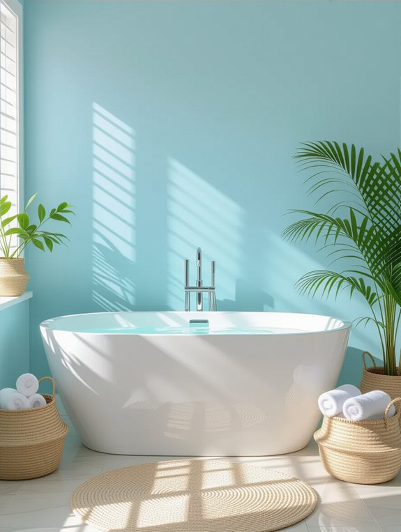 pastel blue natural decor