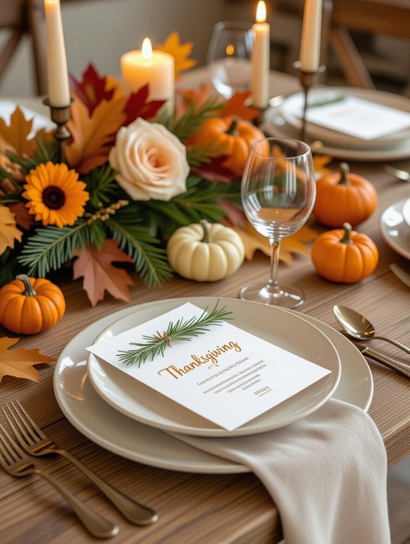 personalized dinner table decor