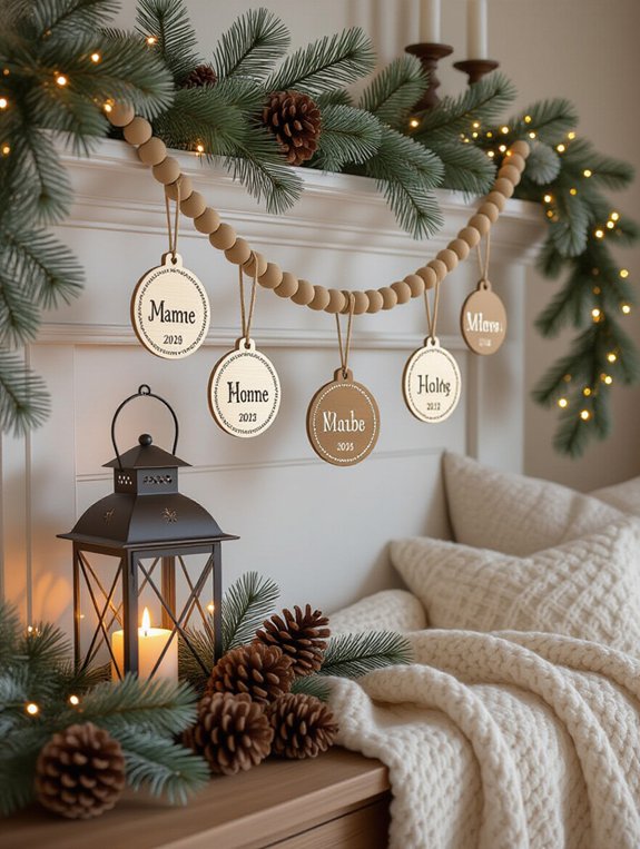 personalized family winter ornaments