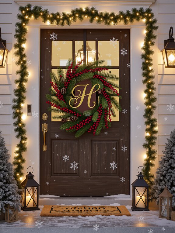 personalized festive door decor