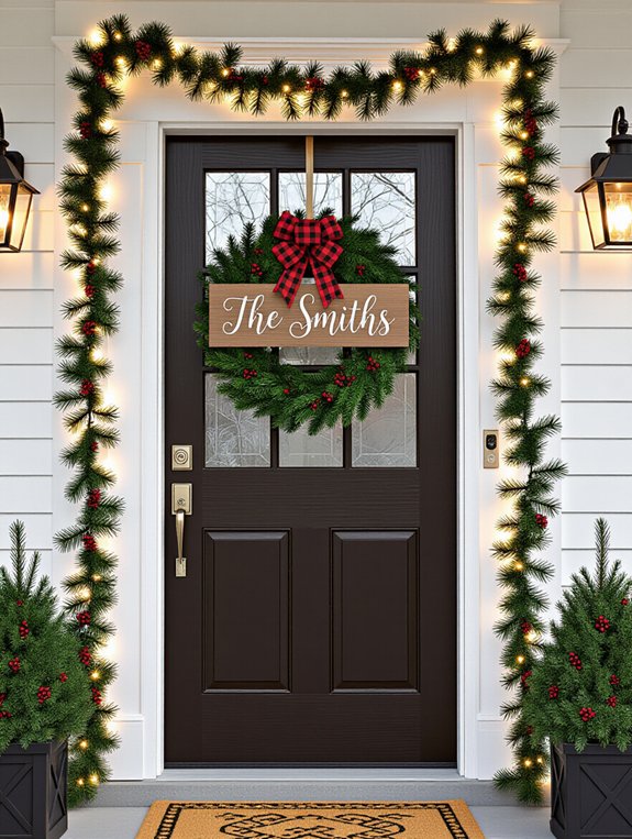personalized holiday name sign