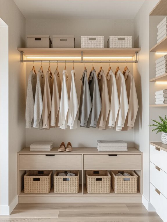 pull down clothing rack installation