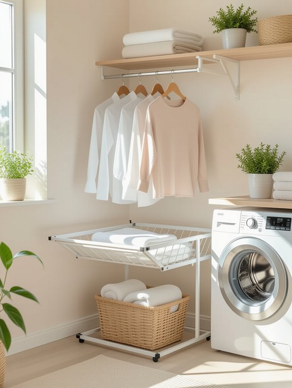 pull out drying rack installation