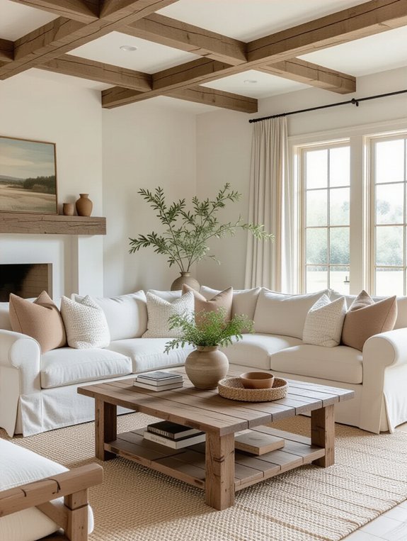 reclaimed wood adds warmth