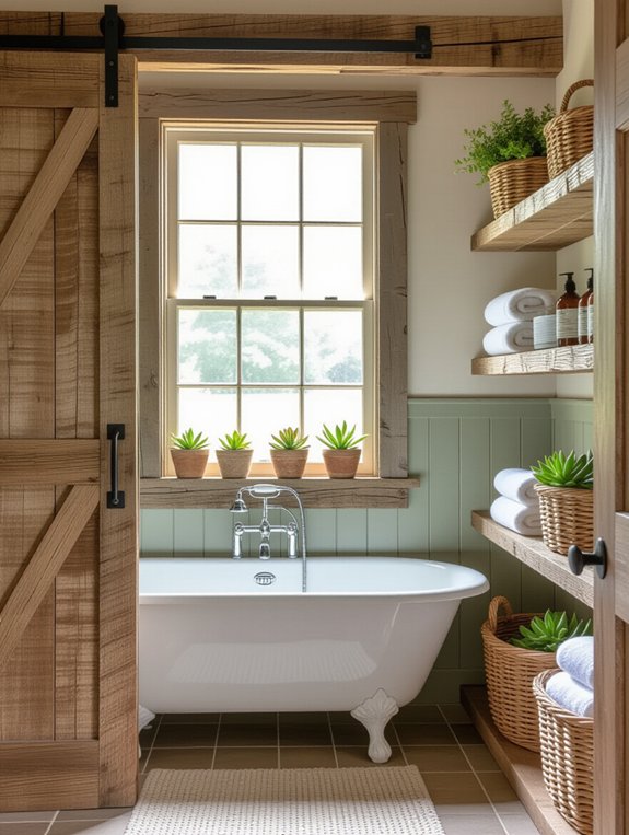 rustic barn door accents