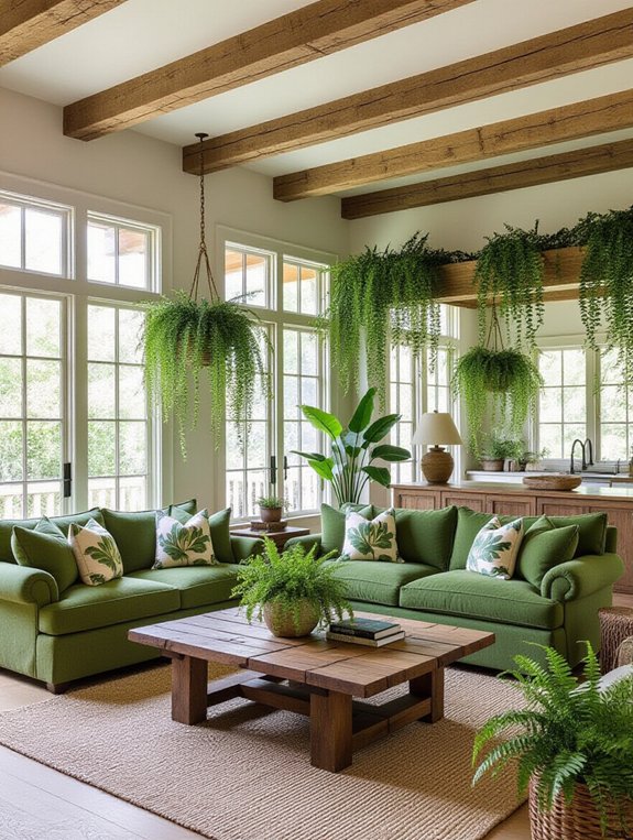 rustic charm with greenery