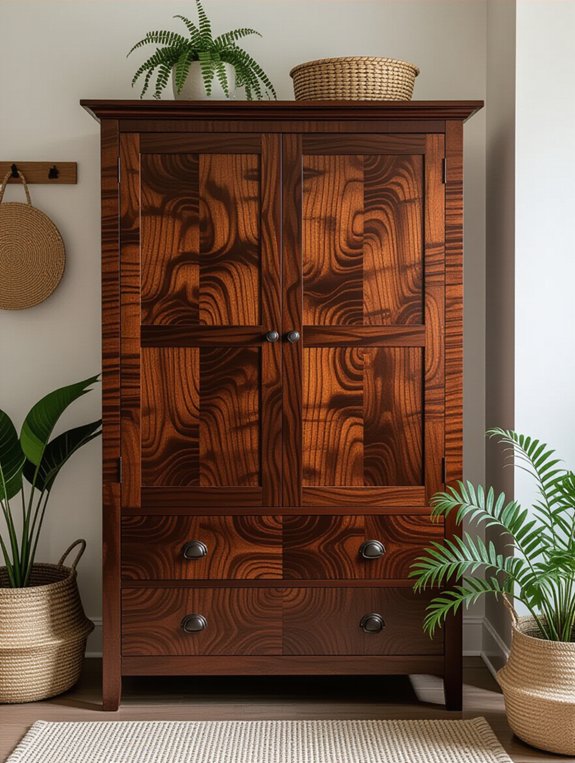 rustic dark wood accents