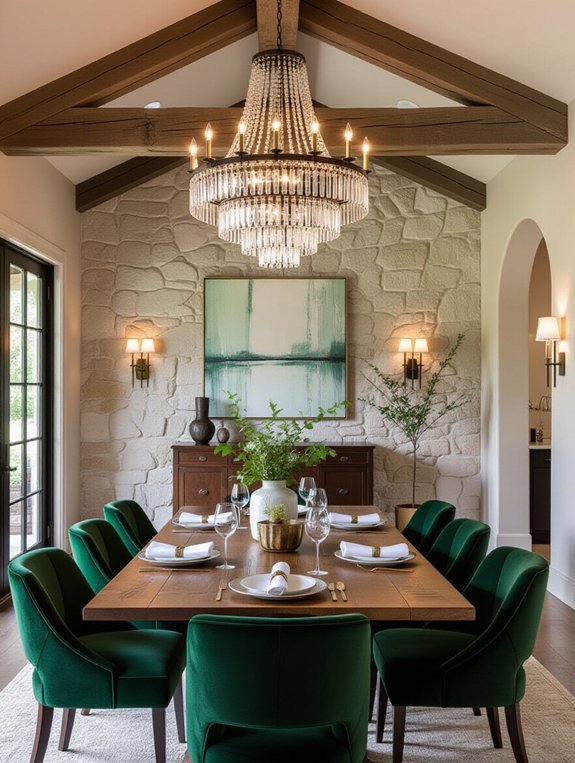 rustic modern dining room