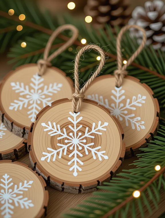 rustic personalized christmas ornaments