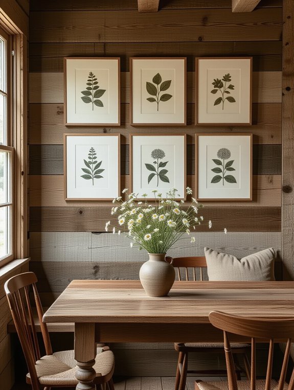 rustic wood dining enhancements