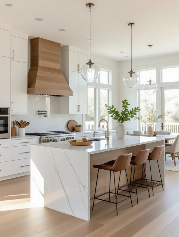 seamless kitchen living spaces