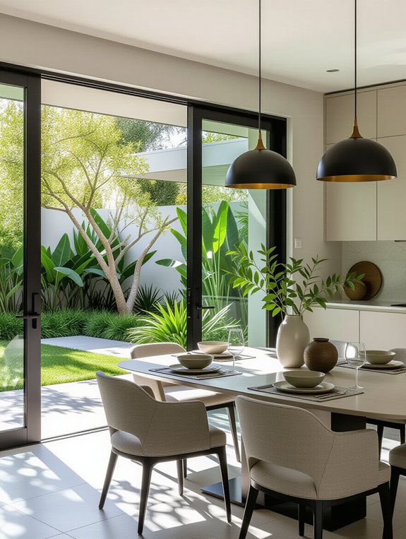 seamless outdoor indoor dining