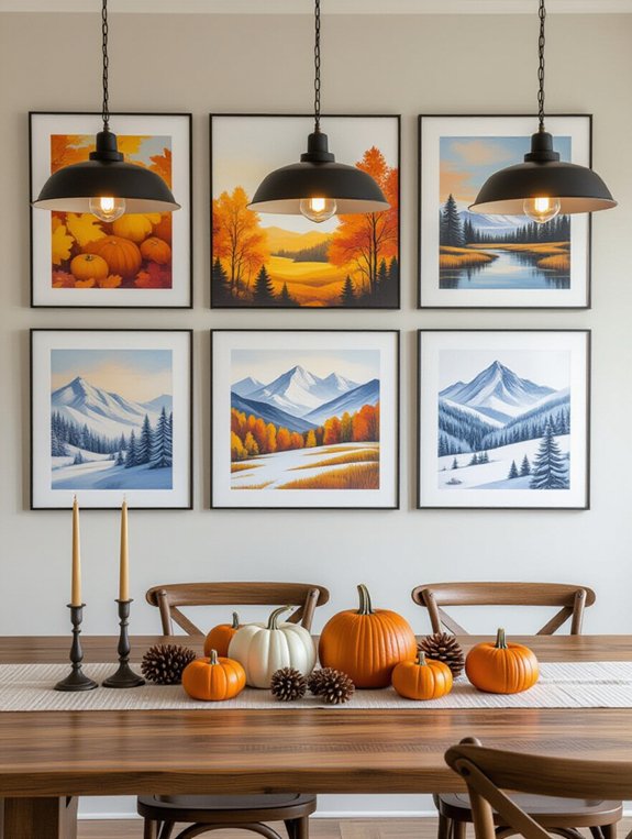 seasonal art exchange refreshes decor