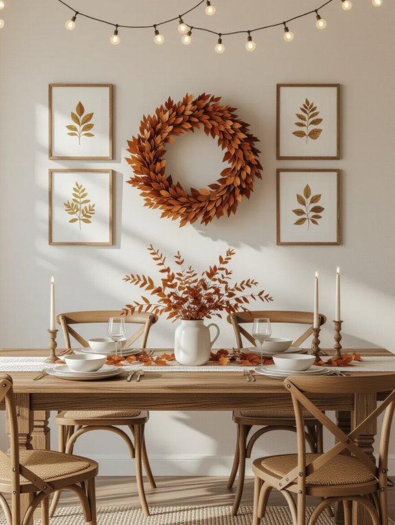 seasonal dining decor displays