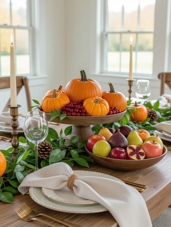 seasonal fruit table arrangement