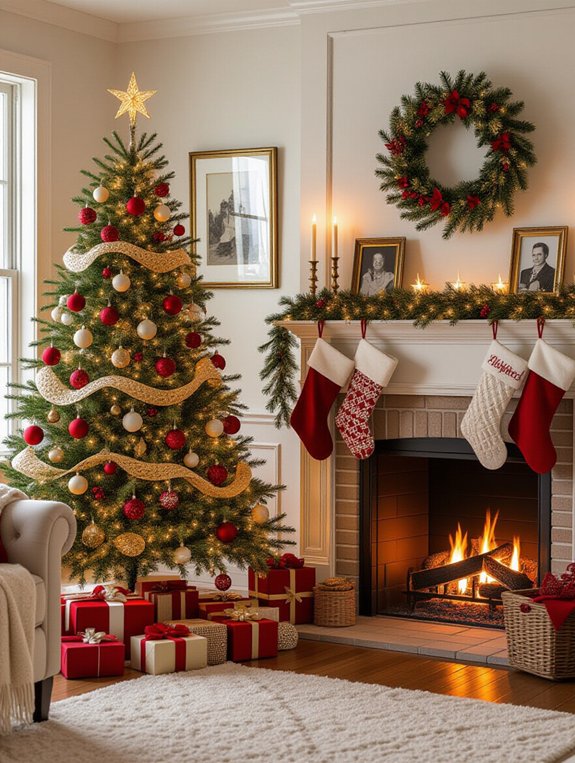 sentimental holiday decor display