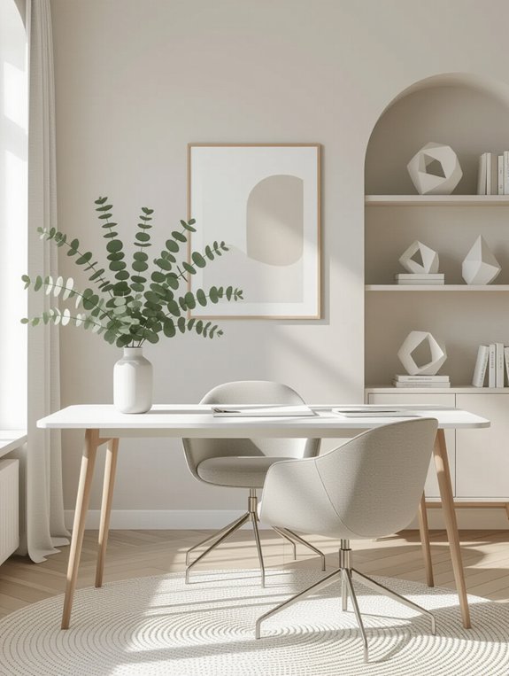 serene focused workspace design