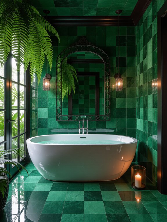 serene green bathroom oasis
