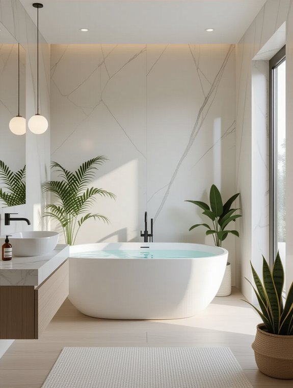 serene minimalist bathroom design