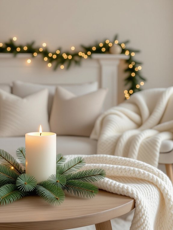 serene neutral christmas decor