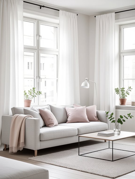 simple airy window treatments