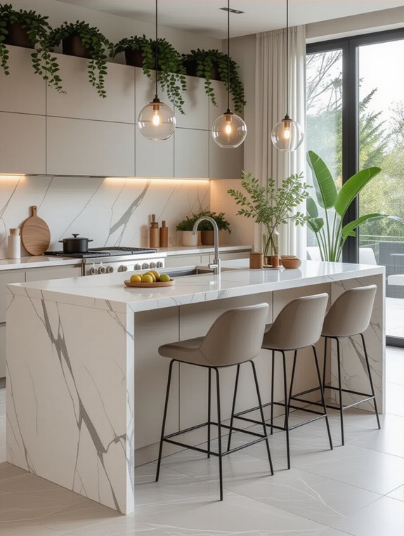 sleek integrated cooktop design