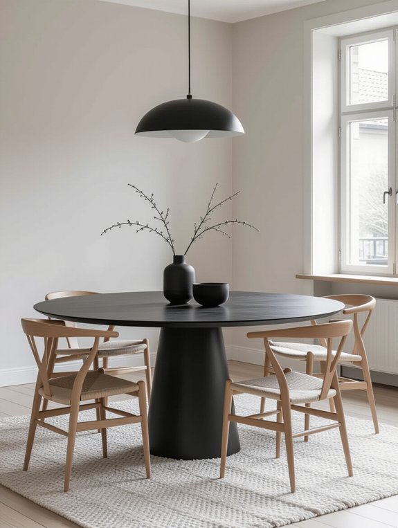 sleek scandinavian black table