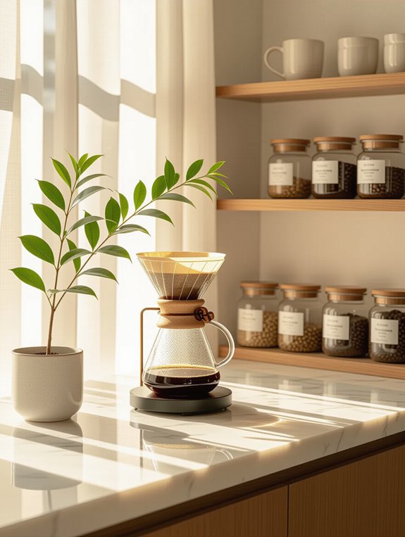 sleek uncluttered coffee aesthetic