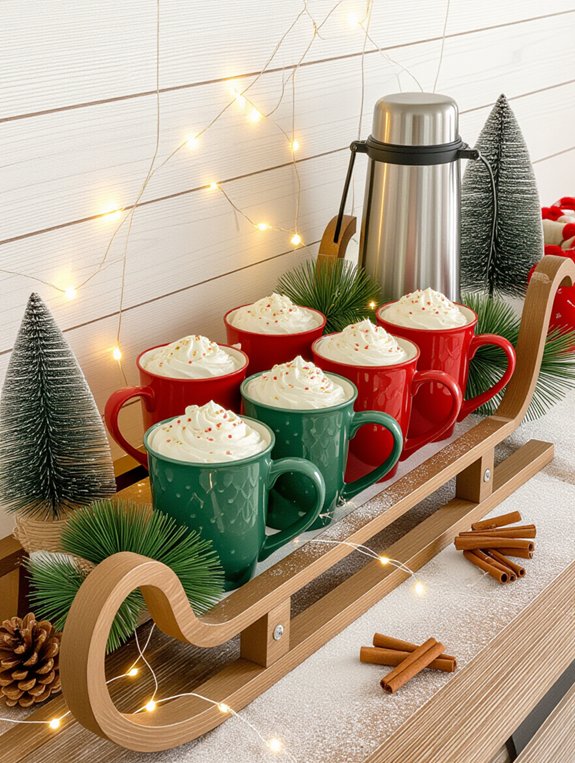 sleigh inspired festive coffee station