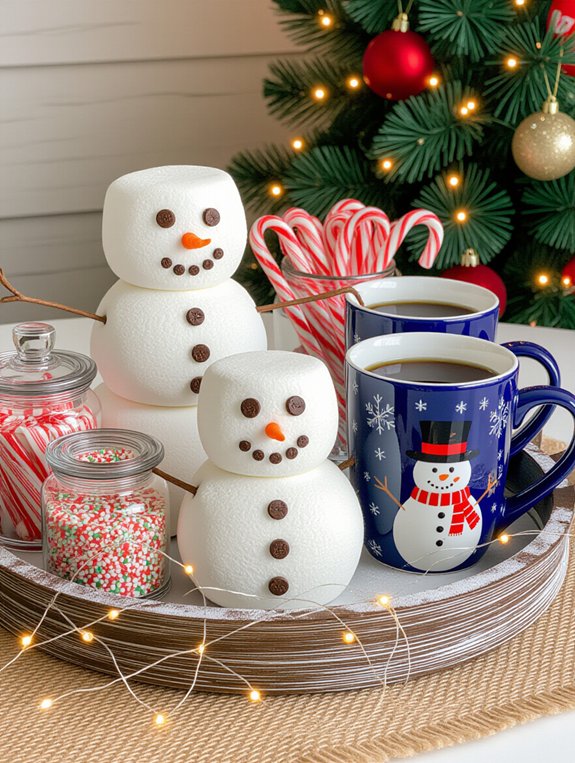 snowman coffee bar decorations