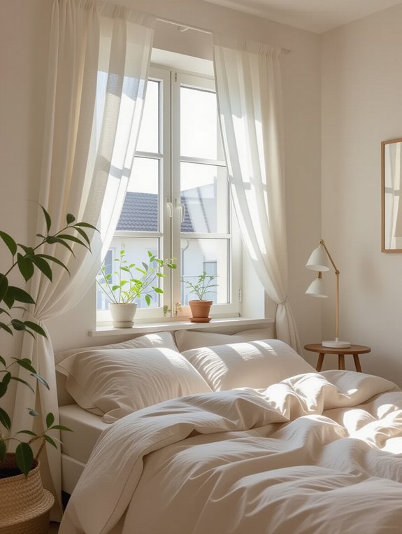 soft curtains enhance atmosphere