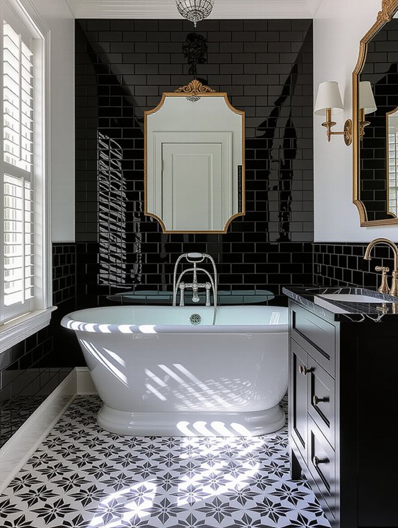sophisticated monochrome tile elegance