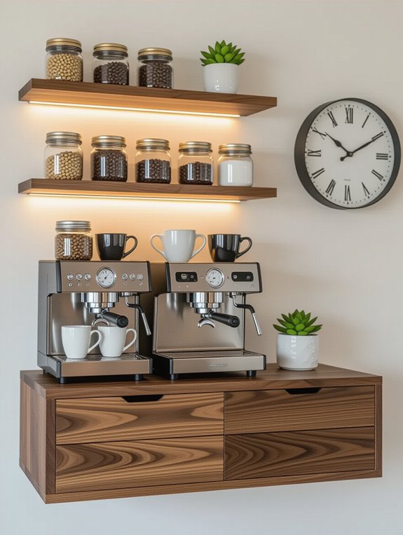 space saving coffee setup